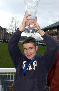 New Year Sprint winner David Lauder of Hawick.