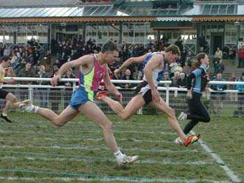Elaine Telford winning the third cross-tie from John Cunningham.