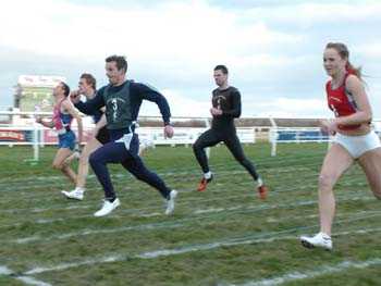George Charlton winning the fourth cross-tie from Gemma Nicol.
