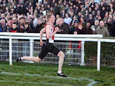 Nick Smith winning the British 110 metres Championship.