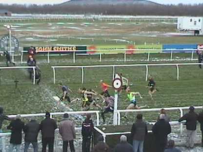 Daniel Paxton winning the New Year Sprint final.