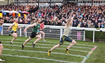 Dylan Ali winning the 145th New Year Sprint, January 2014